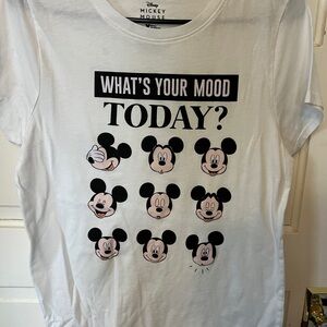 Disney Mickey Mouse White Juniors T-Shirt